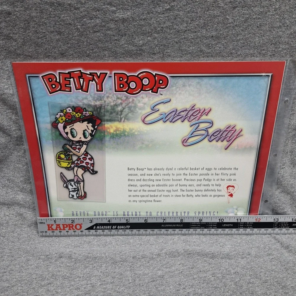 Betty Boop Patch Easter Betty Pudgy Clothing Bag Patch Collectible‎ Vintage New